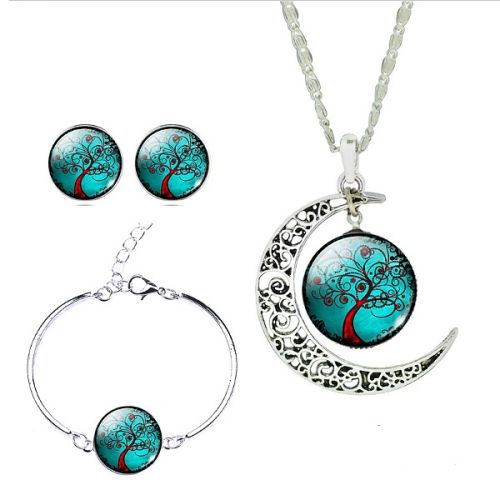 3 Pieces Glass Jewelry Set