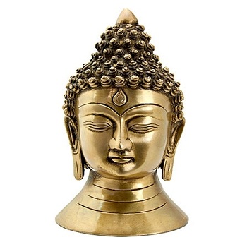 Buddha Head Brass Statue, Style : Religious