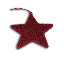 Jute Red Star Hanging Christmas Ornament