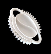 Decorative White Marble Carved Pot