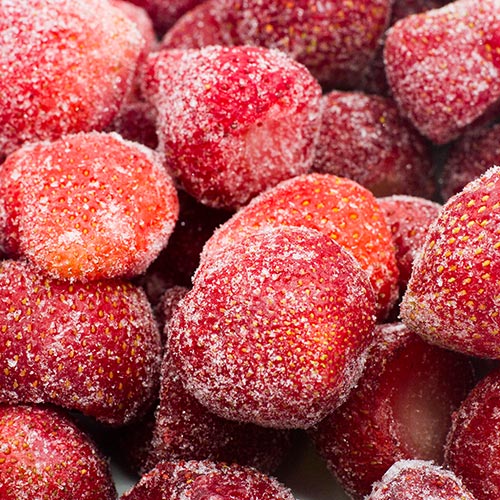 Whole Calibrated Strawberry IQF and Whole Mixed Sizes Strawberry IQF