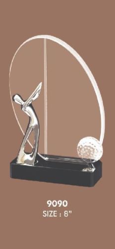 Stylish Acrylic And Crystal Trophy, Color : Transparent