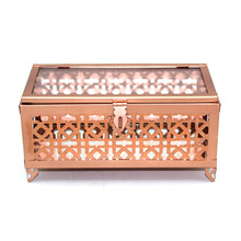 Rectangle Iron Rectangular Metal Jewelry Box