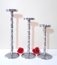 Aluminium Metal Candle Pillar Candle Holder Rope