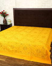 Rajrang 100% Cotton Bedspread Double Bed Cover, For Home, Hotel, Style : Twill