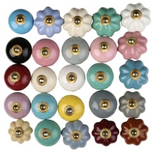 Dresser Drawer Ceramic Door Knobs, For Cabinet, Wardrobe, Multi