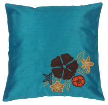 Embroidered Polydupion Cushion Cover, For Car, Chair, Decorative, Multipurpose, Technics : Handmade
