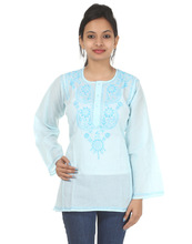 Rajrang Embroidered Short Kurti, Size : L-27 X C-34 X S-21