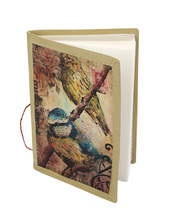 Fabric Writing Pads Diary, Color : Green Blue