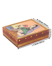 Wood Metal Work Box, For Storage, Feature : Handmade