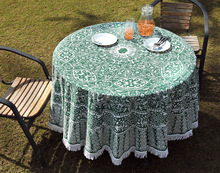 Round 100% Cotton Picnic Beach Blanket, For Multipurpose, Technics : Handmade