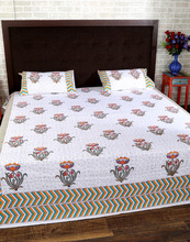 Printed Cotton Double Bed Sheet, For Home, Hotel, Multi