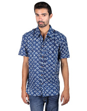 Shoulder Striped Printed Men Shirt, Size : L-28.5 X C-38 X S-9