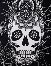 100% Cotton Skull Design Halloween Tapestry, For Multipurpose, Technics : Handmade