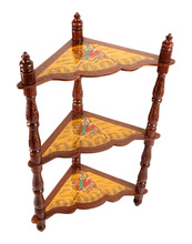 Wooden Storage Corner Table