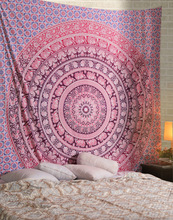 Rajrang Printed 100% Cotton Wall Hanging Bohemian Bedspread, Size : L-90 X W-84 Inch