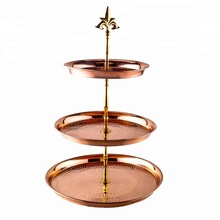 Bright Collection Metal Copper Cake Stand, Feature : Eco-Friendly