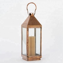 Bright Collection Copper Candle Lantern