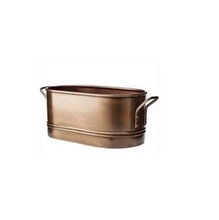 ABI IMPEX Customized Shape Metal COPPER FINISH PLANTER, For Garden Decoration, Certification : ISO9001