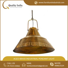 Brass Industrial Pendant Light, Color : Gold