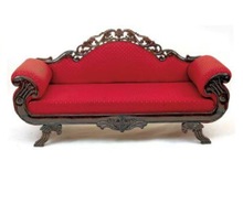 Wood Red Color Traditional Sofa