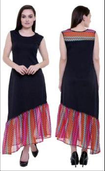 Red & Black Viscose Kurtis, Occasion : Casual Wear