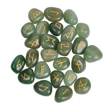 KRISH GEMS Green Aventruine. Rune Set