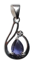 Iolite Faceted Pear Shape Pendant, Occasion : Party