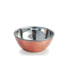 Metal Copper Finish Exterior Bowl