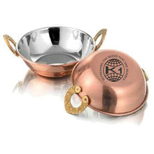 King International Stainless Steel Hammered Copper Kadai, Color : Variety Of Colors