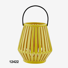 Chaman India Ceramic Decorative Candle Lantern, For Home Decoration, Color : Yellow