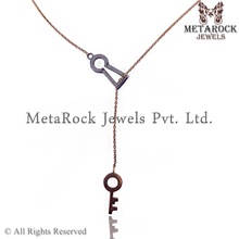 Key Charm Gold Chain Necklace, Occasion : Anniversary, Engagement, Gift, Party, Wedding