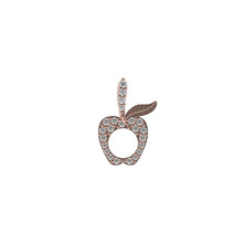 Pave Diamond Gold Apple Shape Design Finding