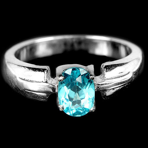 BLUE APATITE OVAL STERLING RING, Gender : Children's, Men's, Unisex, Women's