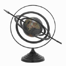 Onyx Black Metal World Globe