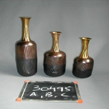 Onyx Decorative Metal Flower Vases