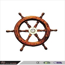 Onyx Ship Wheel Wall Clock