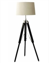 Onyx Fabric Tripod Floor Lamp, Color : Black