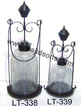 Pinnacle Metal Top Antique Little House Wood Decorative Garden Lantern