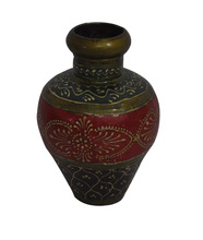 Painted Antique Metal Flower Pot