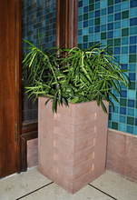 Lal Haveli Carved Stone Planter, Size : 19 X 12 X 12 Inches