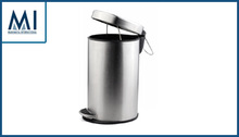 STAINLESS STEEL PEDAL BINS DUST BINS, For Public Places..etc, Feature : Stocked