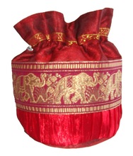 Gujrat Handicraft Silk Indian Style Potli Bag