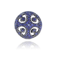 Chic Designs Weight Blue Sapphire Disc Beads, Size : 15X15X6 Mm