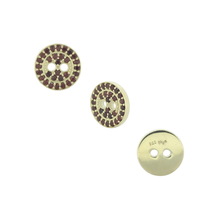 Chic Designs Weight Garnet Gemstone Button, Size : 12 MM