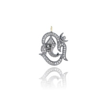 Om Ganesh Pave Diamond Charm