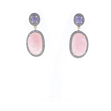 Chic Designs Weight Opal Tanzanite Earrings