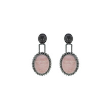 Chic Designs Weight Pink Opal Garnet Earrings