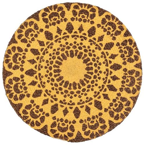 Cotton Tonal Braided Round Mat, For Floor, Feature : Anti-Slip