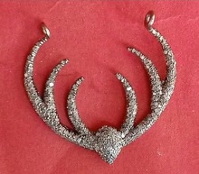 Pave Diamond Antler Charm Pendant, Occasion : Gift